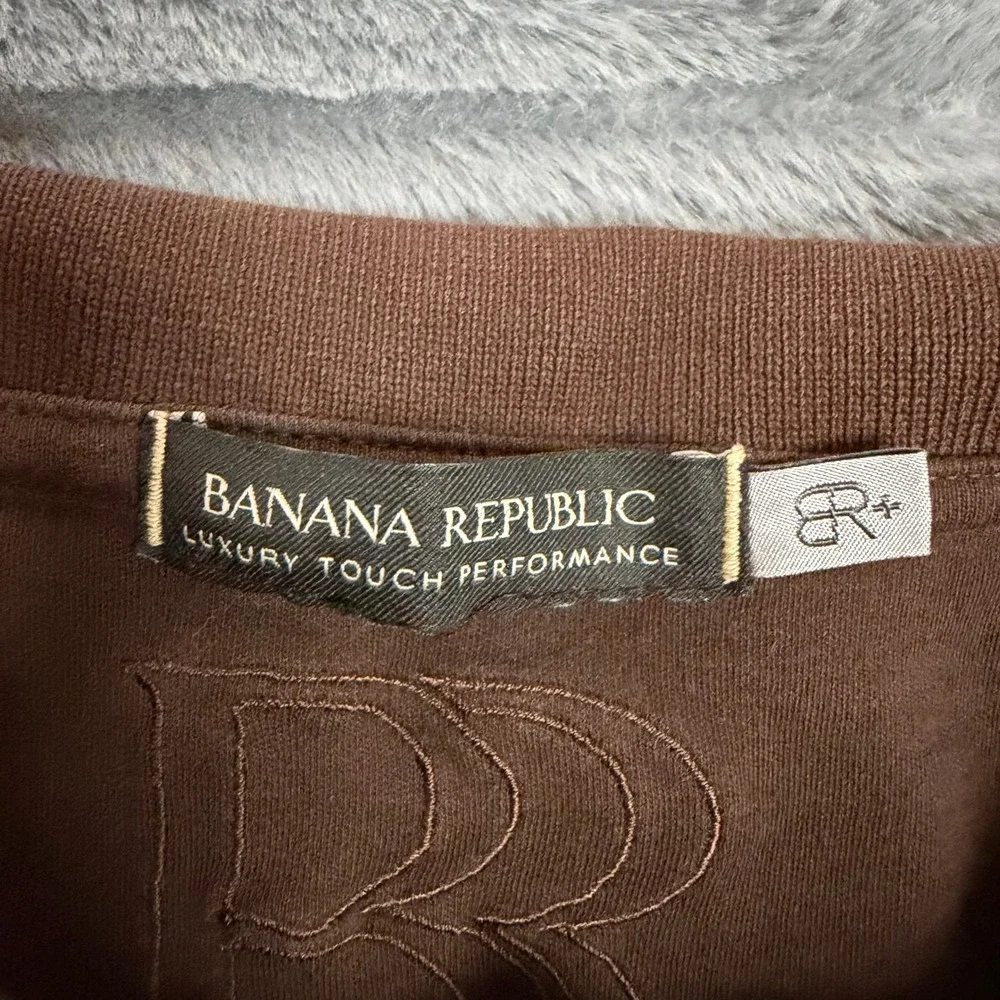 Banana Republic Luxury Touch Performance Polo Shirt Mens Large Brown Cotton